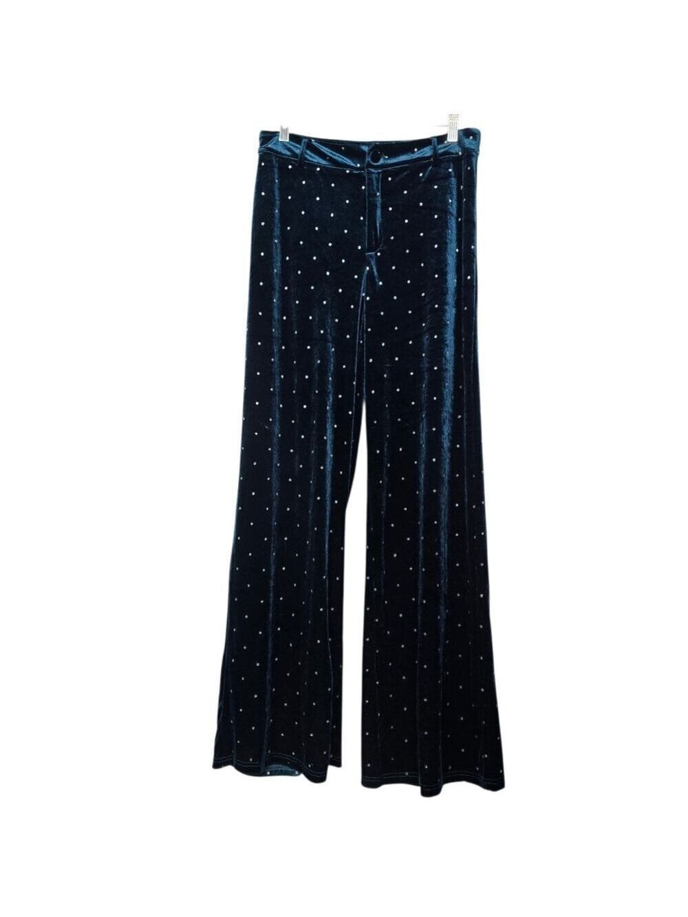 Cider Green Diamond Print Wide Leg Trousers L